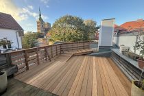 Dachterrasse Bangkirai mit Rollstuhlrampe 1